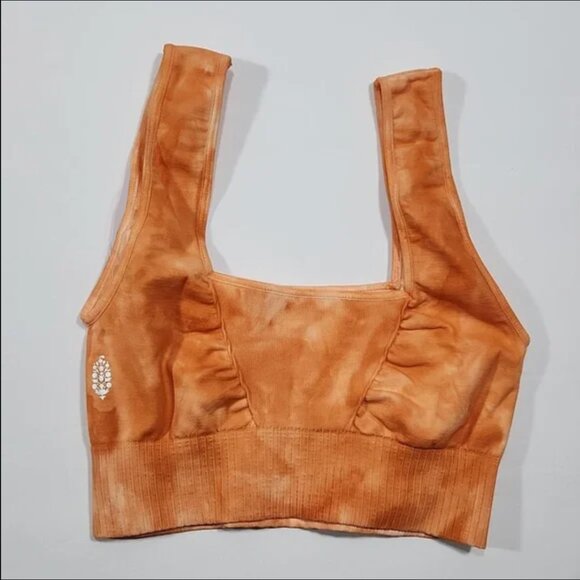 Orange FP Movement Good Karma Square-Neck Tie Dye Bra M/L - Picture 7 of 9